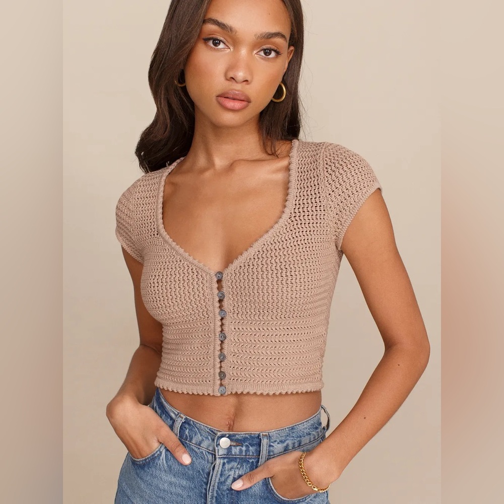 Reformation Catarina Open Knit Sweater - Picture 3 of 4